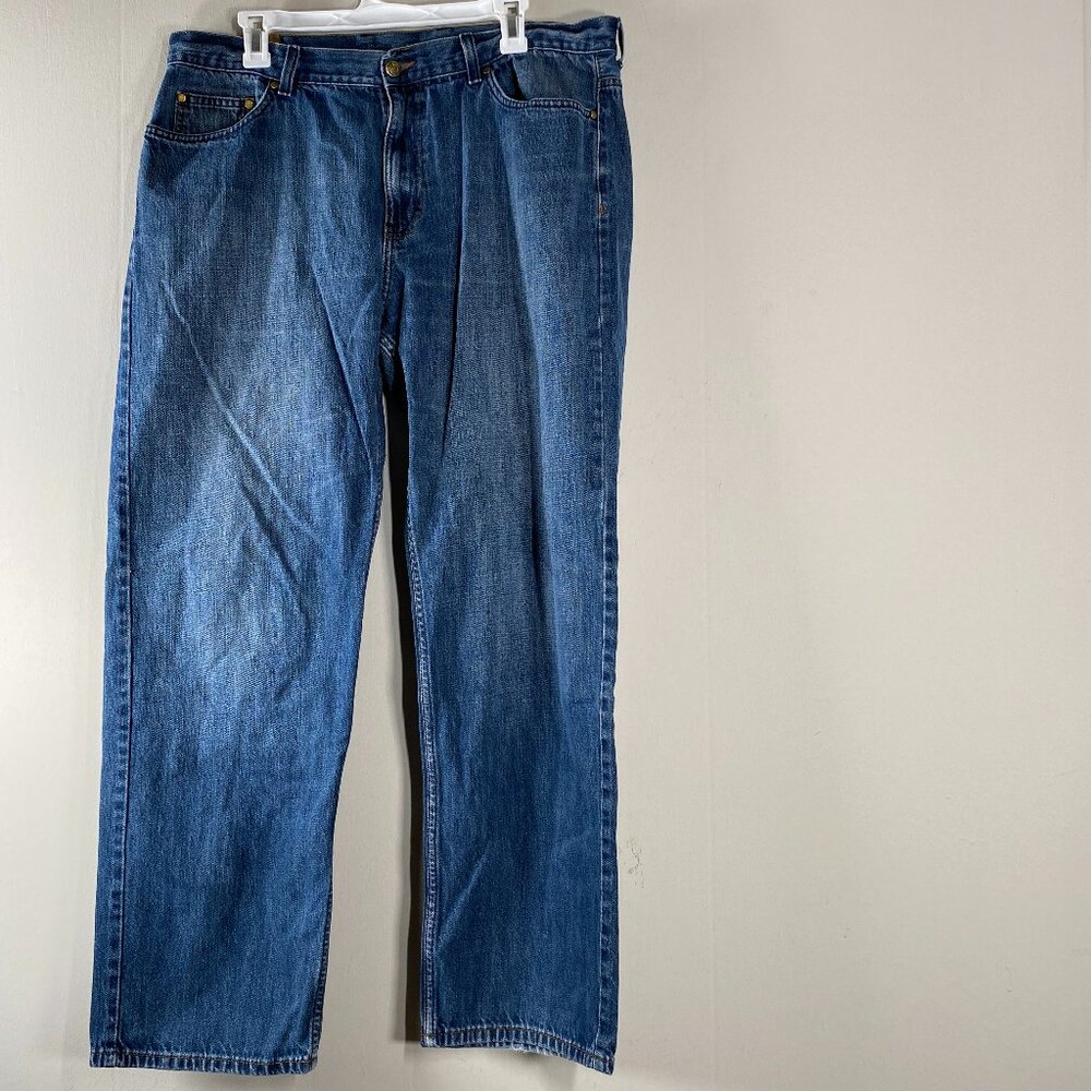 Chaps RELAXED FIT Denim Jeans Men's 36 x 32 Mid Rise Blue Casual Pants